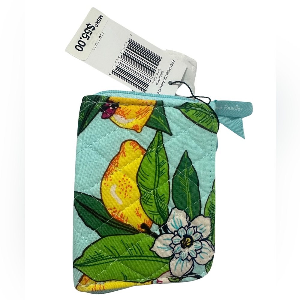 Vera Bradley | Petite Zip-Around Wallet w/RFID Protection | Lemon Grove | NWT